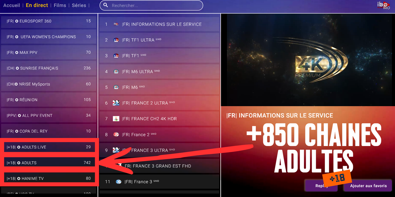 Choisir un abonnement IPTV avec chaines adultes